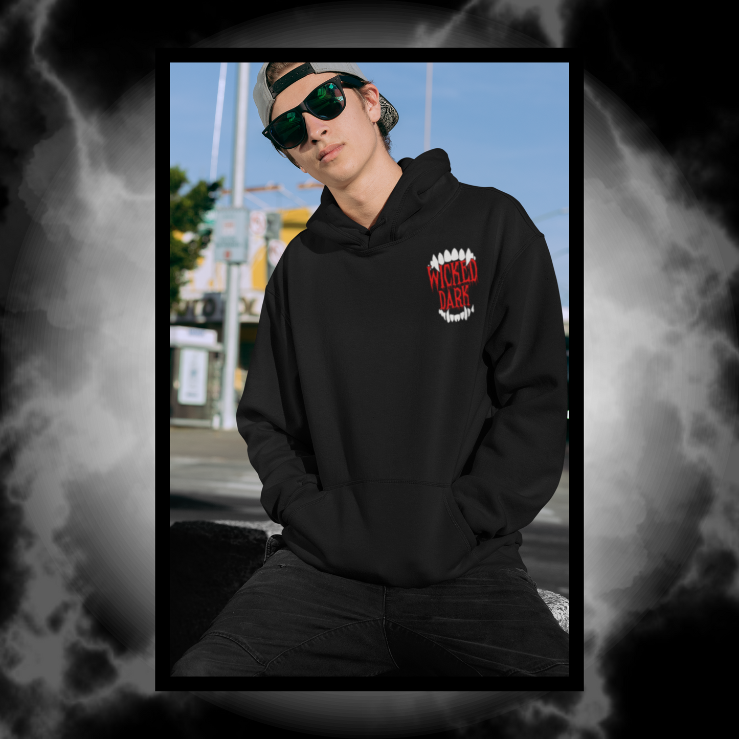 Bloodlust Awakening Gothic Hoodie – Dark Aesthetic Gym Hoodie, Alternative Workout Sweatshirt, Gothic Activewear by Wicked Dark