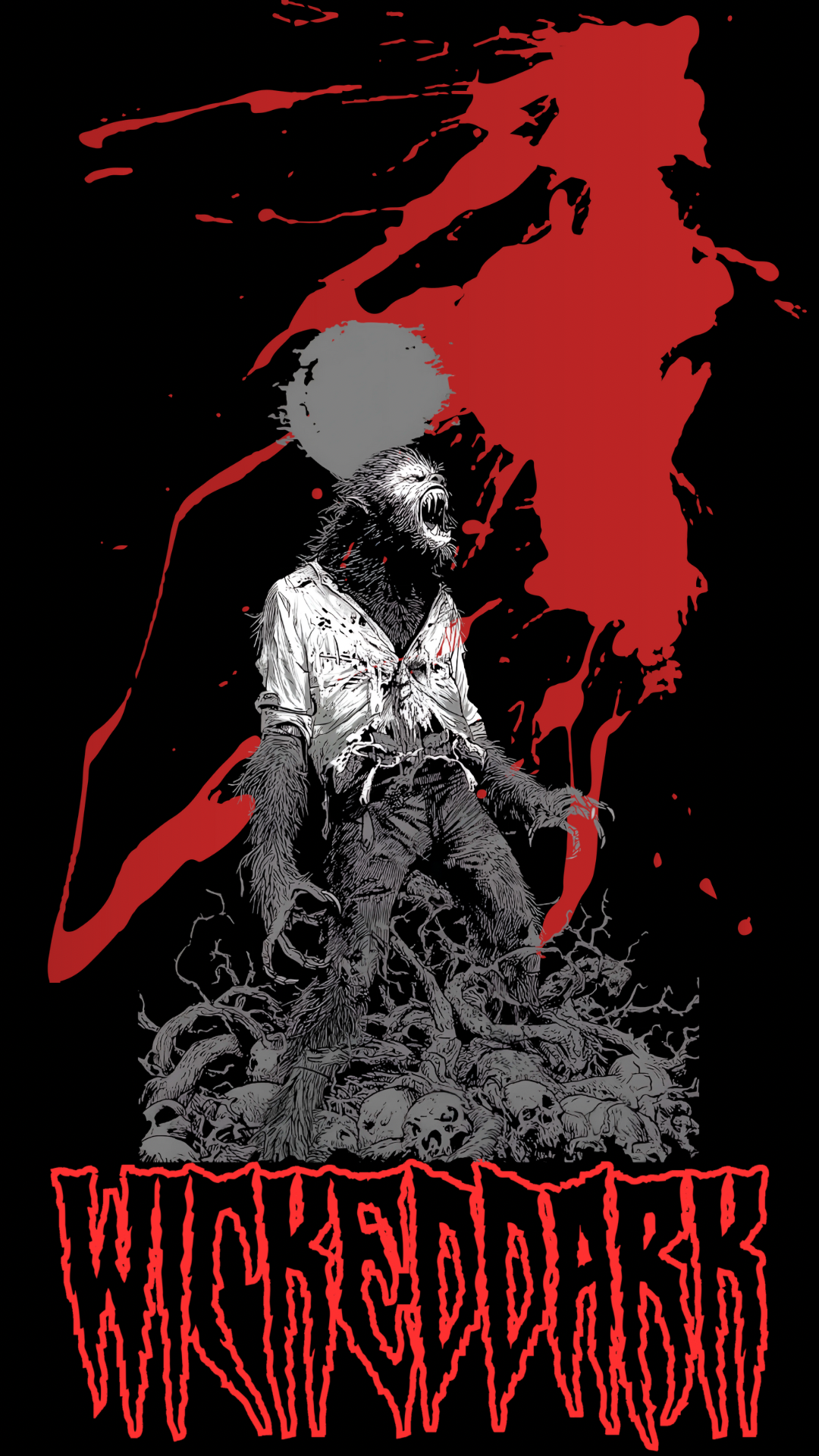 Bloodmoon Werewolf Digital Art – Subscriber Exclusive phone
